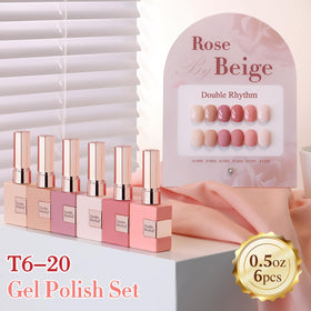 Détail des vernis gel Double Rhythm avec teintes assorties