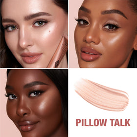 Détail du Beauty Light Wand montrant la texture liquide du highlighter