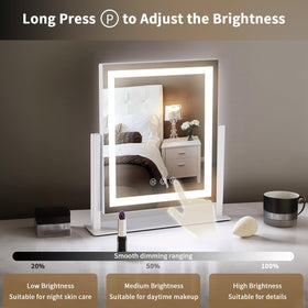 Détail du bouton de contrôle du miroir de maquillage homtang