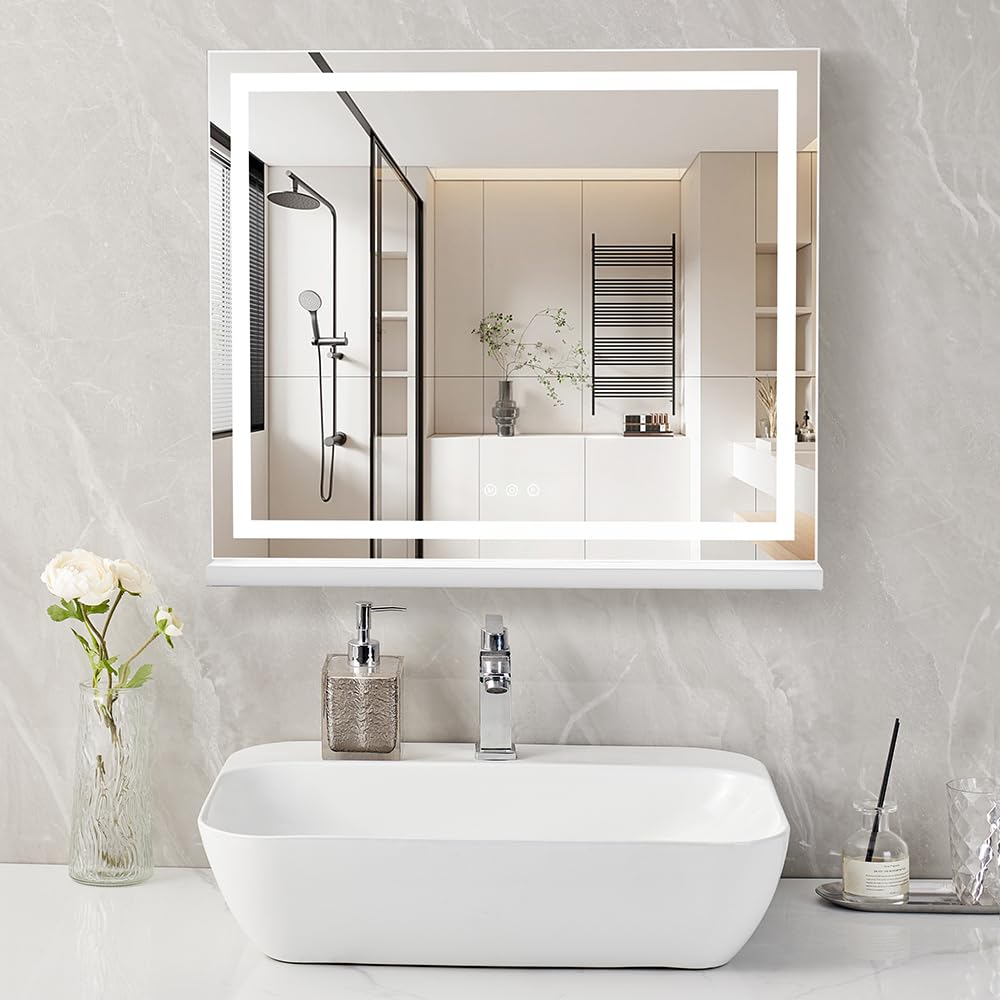 Détail du bouton de contrôle tactile sur le miroir HIEEY