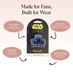 Détail du clip à cheveux Kitsch R2-D2