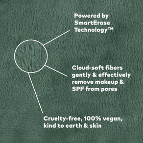 Détail du côté à fibres longues de la lingette MakeUp Eraser