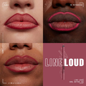 Détail du crayon à lèvres NYX Line Loud avec texture crémeuse