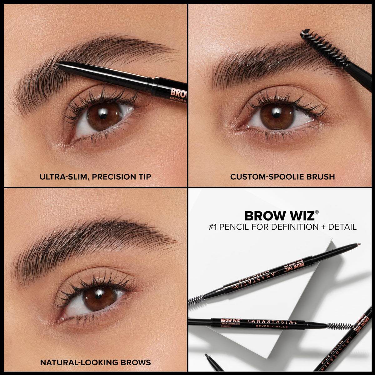 Détail du crayon à sourcils Anastasia Beverly Hills en couleur brun foncé