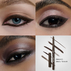 Détail du crayon eyeliner stila Damsel Brun Foncé avec cap