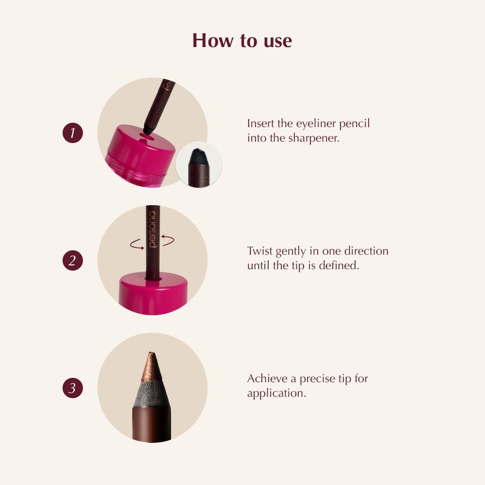 Détail du crayon eyeliner waterproof 24HR PERSONA montrant la pointe