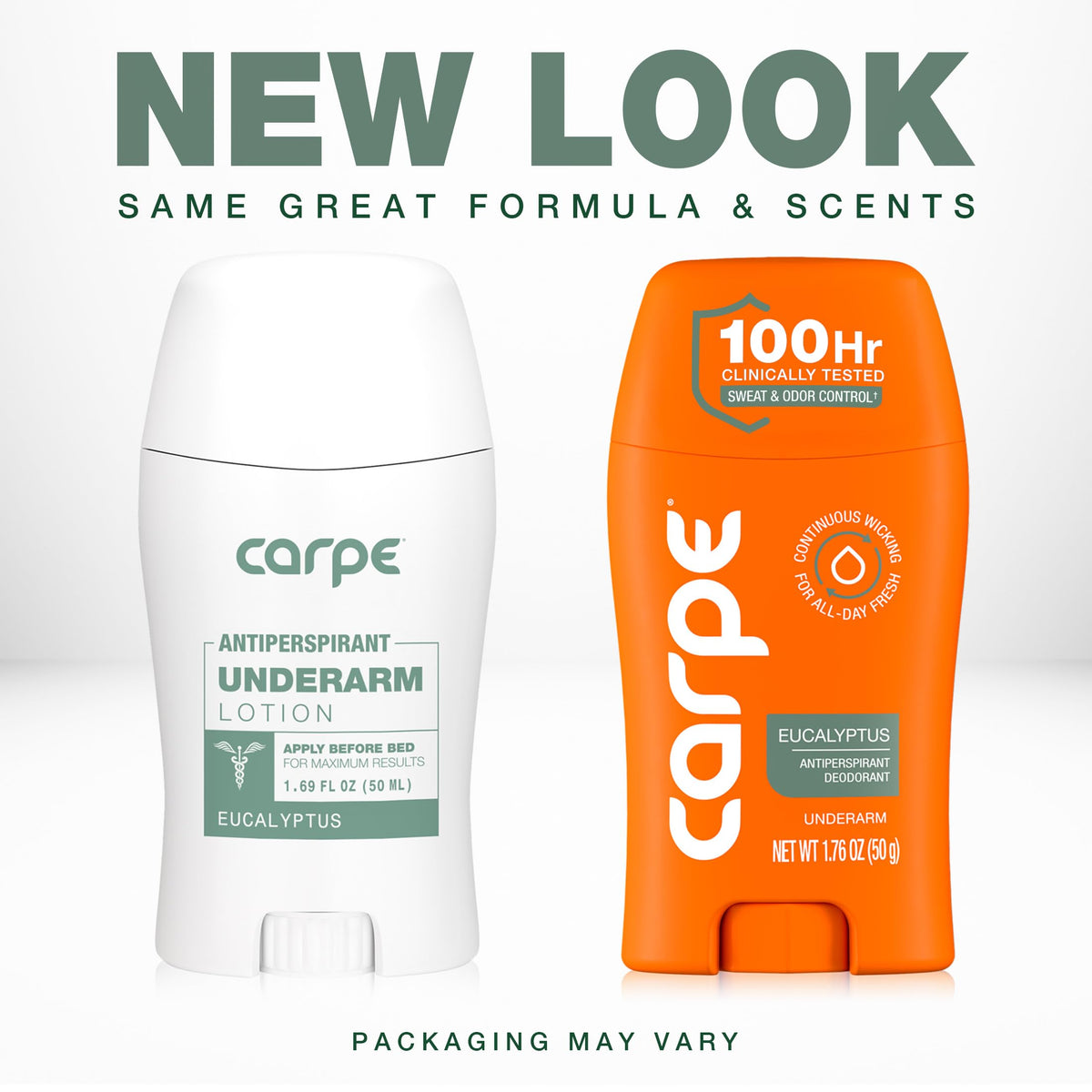Détail du déodorant Carpe avec texture lisse