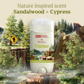 Détail du déodorant Old Spice Timber montrant la texture et le parfum