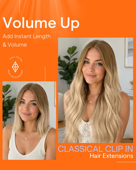 Détail du design à double trame des extensions Full Shine