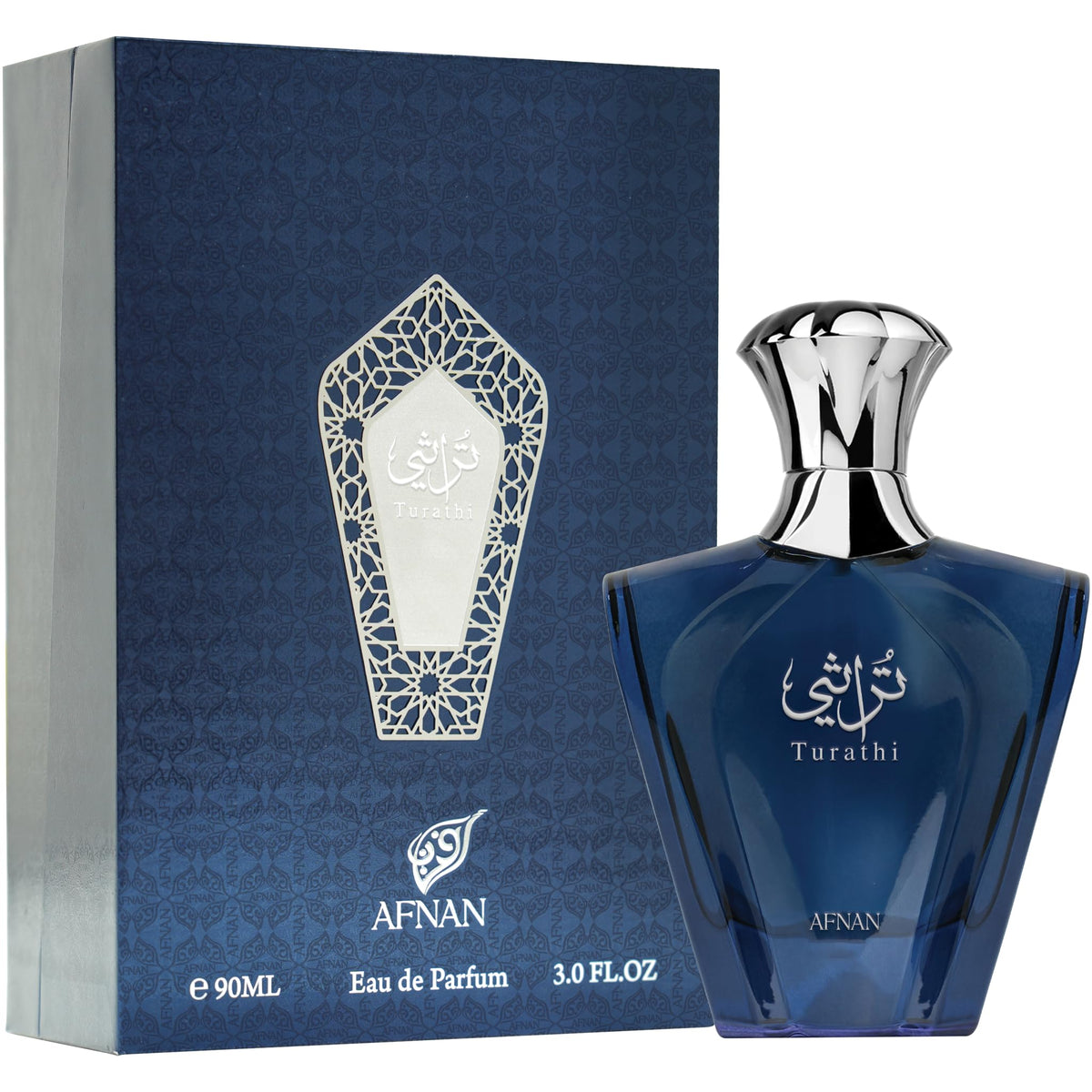 Détail du flacon Afnan Turathi Blue Eau de Parfum 90 ml