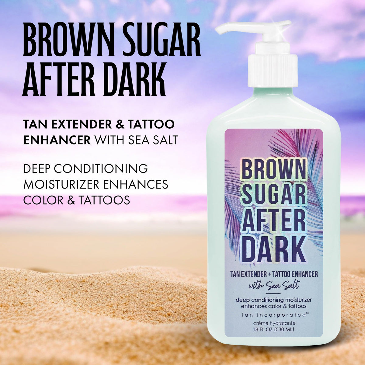 Détail du flacon Brown Sugar Après-Soleil avec étiquette