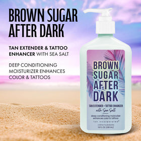 Détail du flacon Brown Sugar Après-Soleil avec étiquette