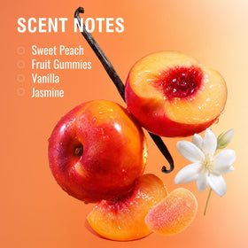 Détail du flacon d'Eau de Parfum Sttes Peach Gummies 100ml