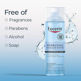 Détail du flacon d'Eucerin Eau Micellaire 6,8 oz
