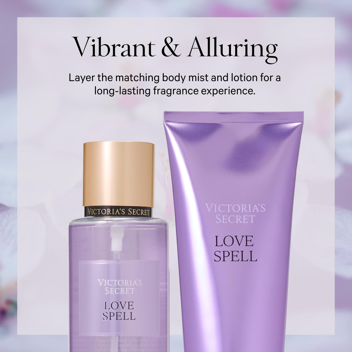 Détail du flacon de brume parfumée Love Spell Victoria's Secret