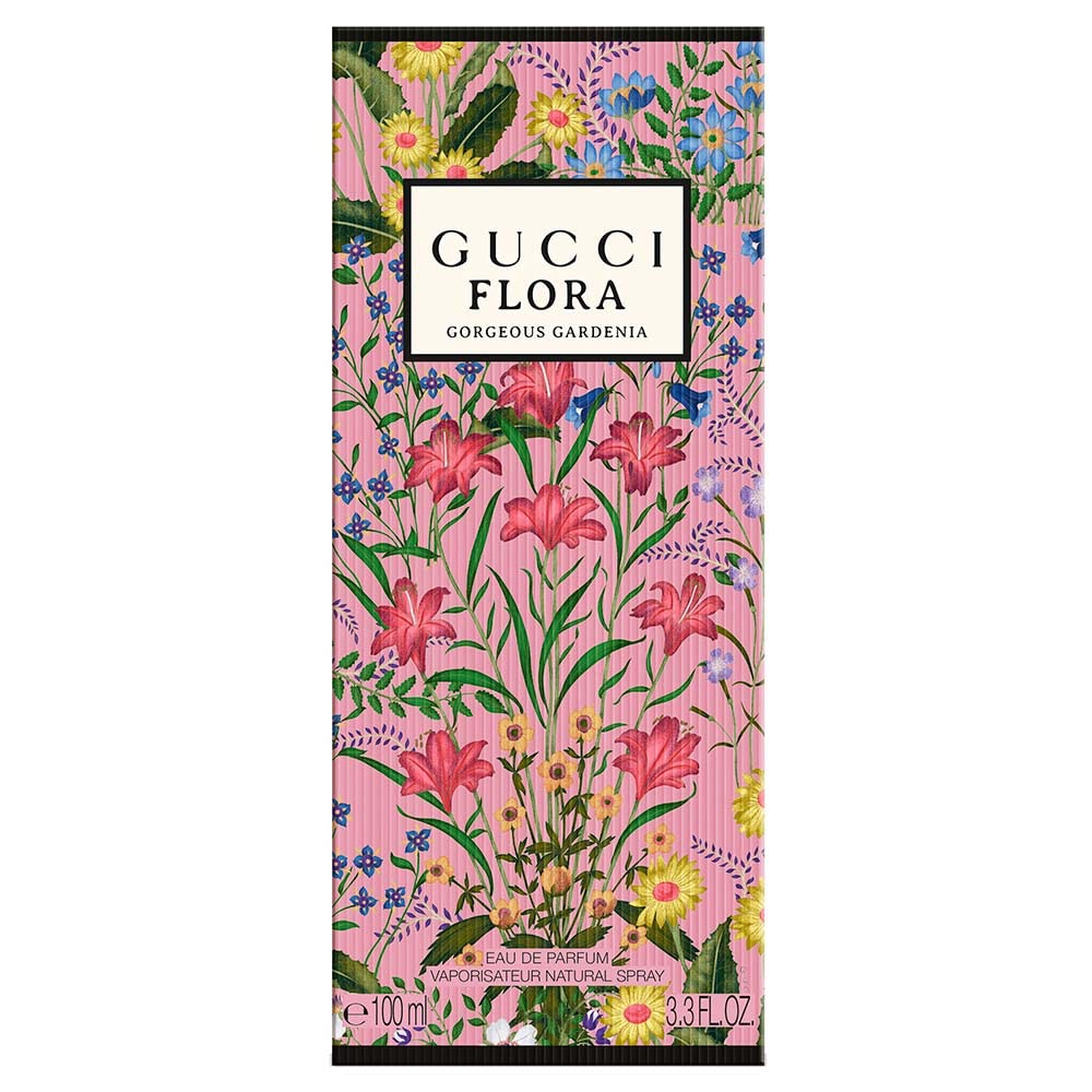 Détail du flacon de Gucci Flora Gorgeous Gardenia 100ml