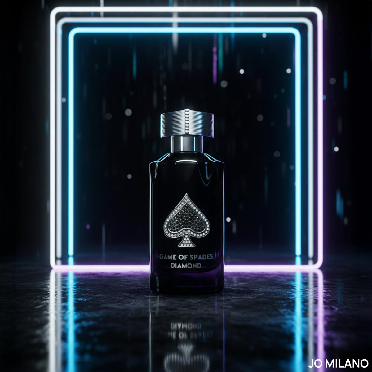 Détail du flacon de parfum Jo Milano Game of Spades Diamond 100ml