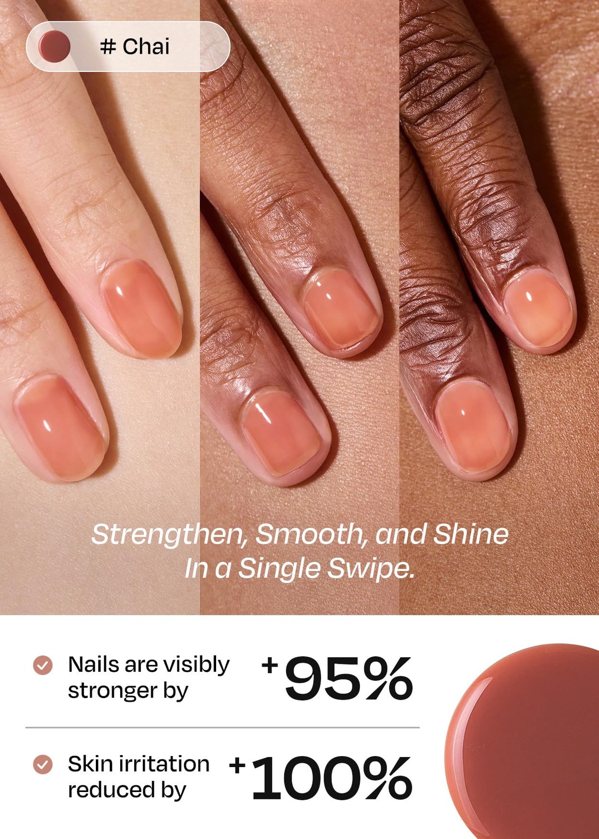 Détail du flacon de renforceur d'ongles ohora avec bouchon