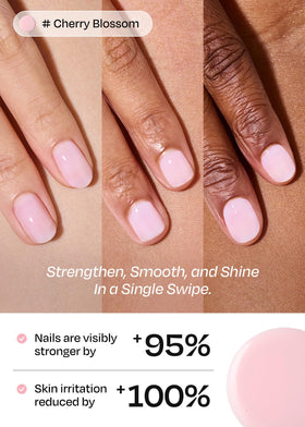 Détail du flacon de Renforceur d'Ongles ohora avec son applicateur