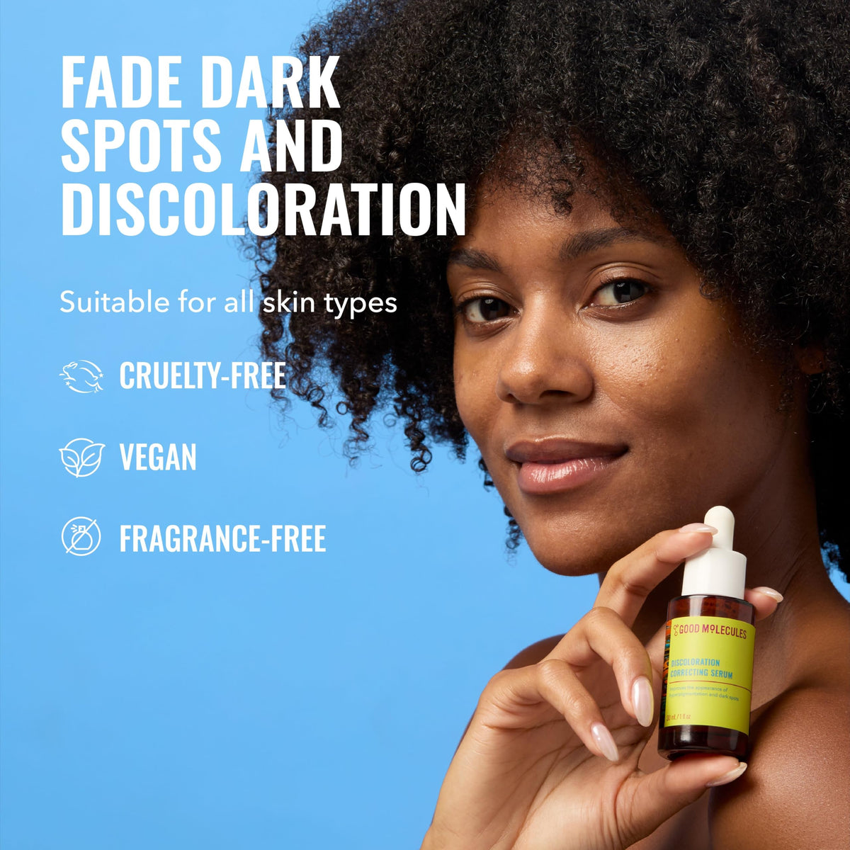 Détail du flacon de Sérum Correcteur de Teint Good Molecules 30 ml