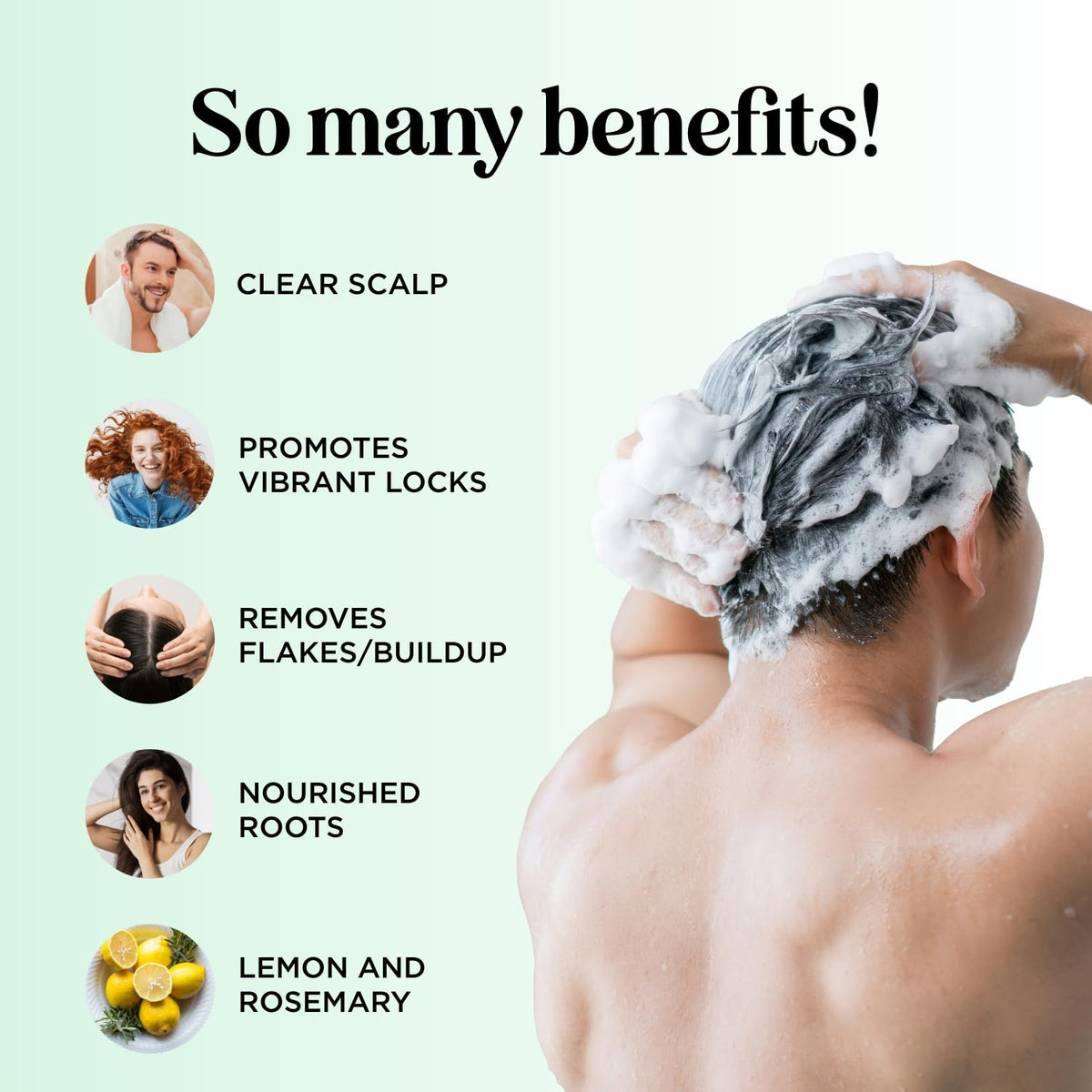 Détail du flacon de shampooing avec étiquette