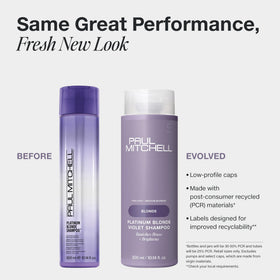 Détail du flacon de Shampooing Violet Paul Mitchell