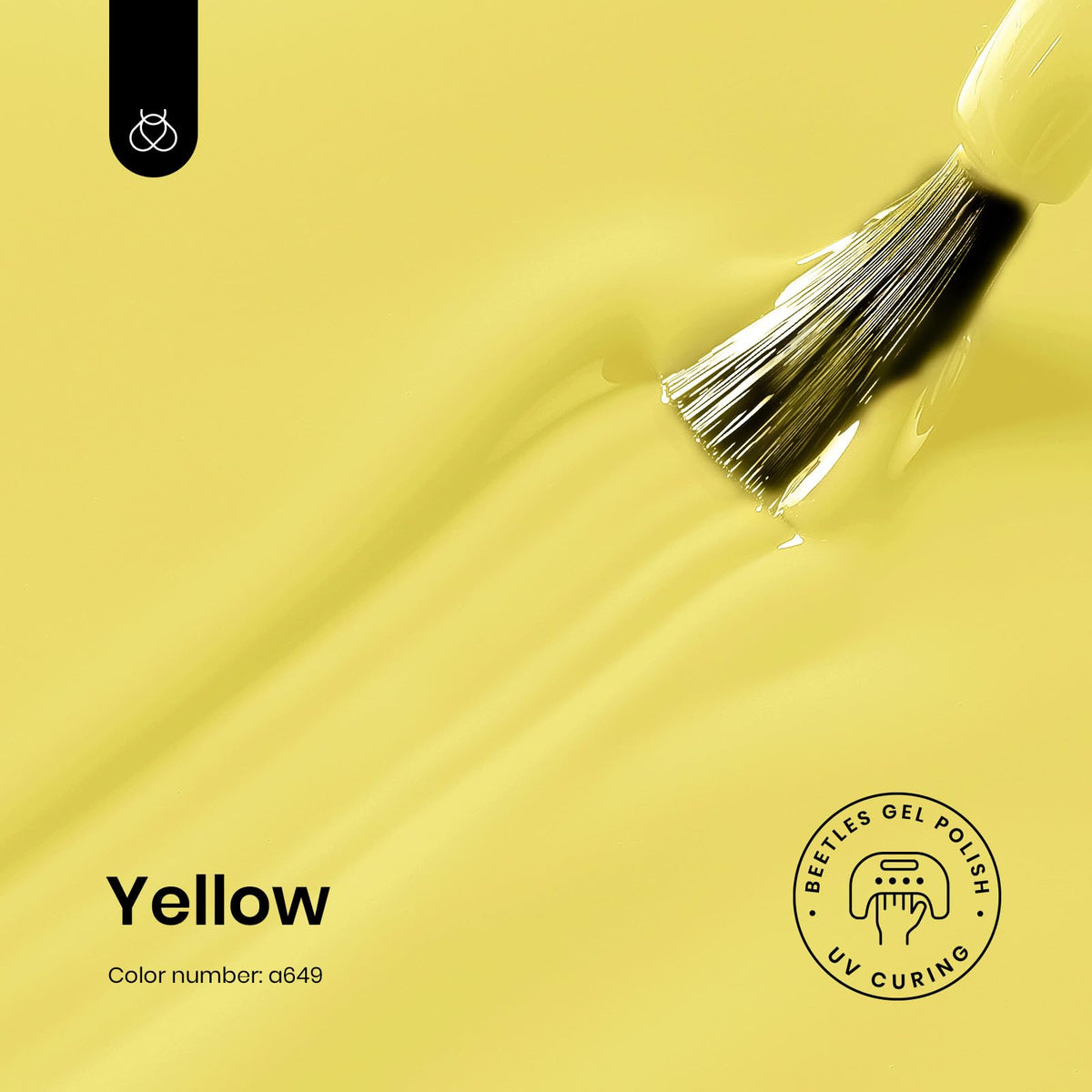 Détail du flacon de Vernis à Ongles en Gel Jaune 15ML
