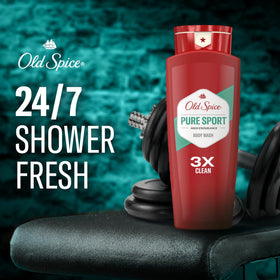 Détail du flacon Old Spice Gel Douche avec bouchon