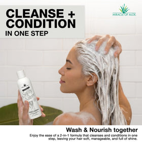 Détail du gel d'aloe vera dans le shampooing Miracle of Aloe