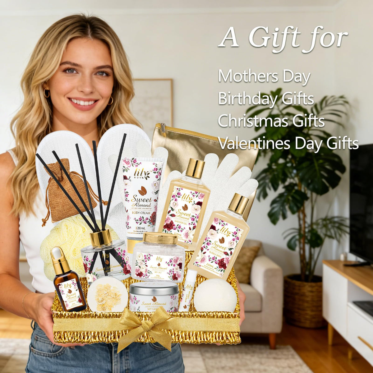 Détail du gel douche du coffret LILY ROY senteur Amande Miel