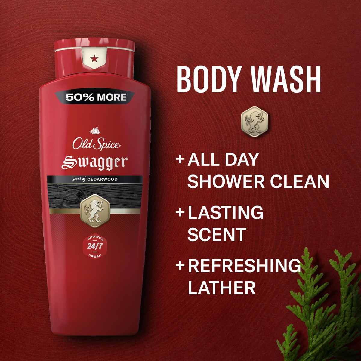 Détail du gel douche Old Spice avec bouchon ouvert