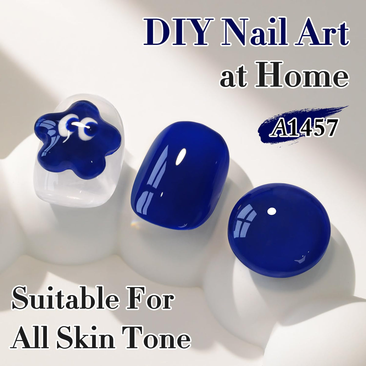 Détail du gel polish Double Rhythm montrant la couleur bleu marine
