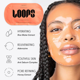 Détail du masque hydrogel LOOPS avec sérum