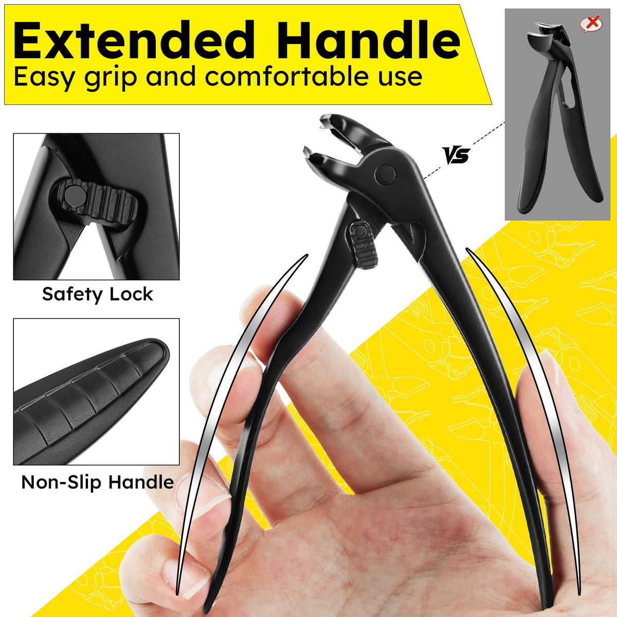 Détail du mécanisme de récupération des ongles du coupe-ongles Jovareneo