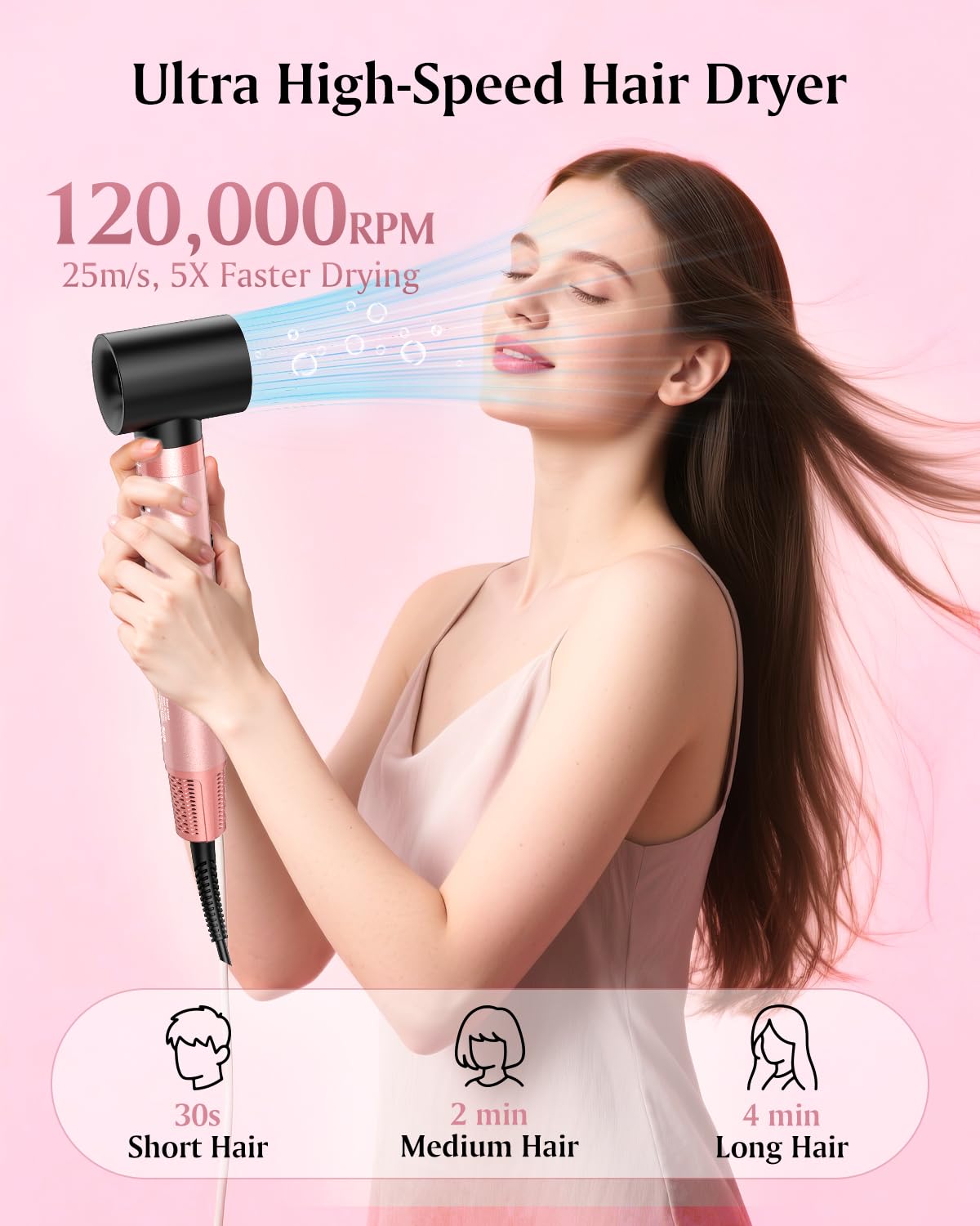 Détail du moteur haute vitesse de la brosse chauffante Brightup