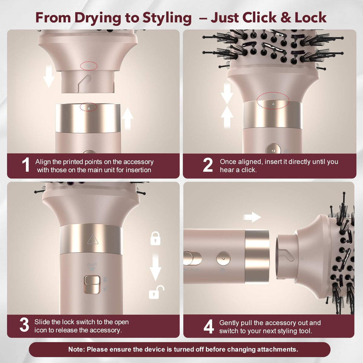 Détail du moteur sans balais du StyleVibe Styler 6-en-1
