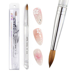 Détail du pinceau à ongles PANA avec ferule en métal