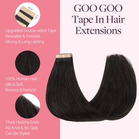 Détail du ruban adhésif des extensions GOO GOO