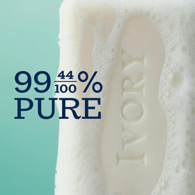 Détail du savon bar Ivory Sensitive, texture visible