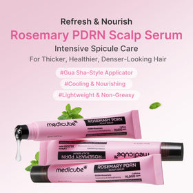 Détail du sérum cuir chevelu medicube montrant la texture légère