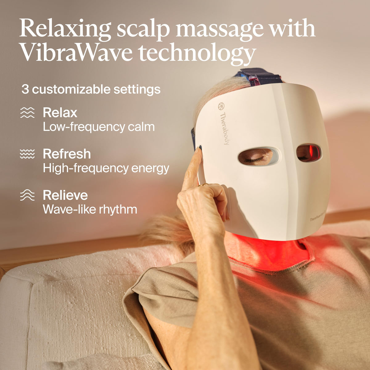 Détail du silicone médical du masque TheraFace Glo