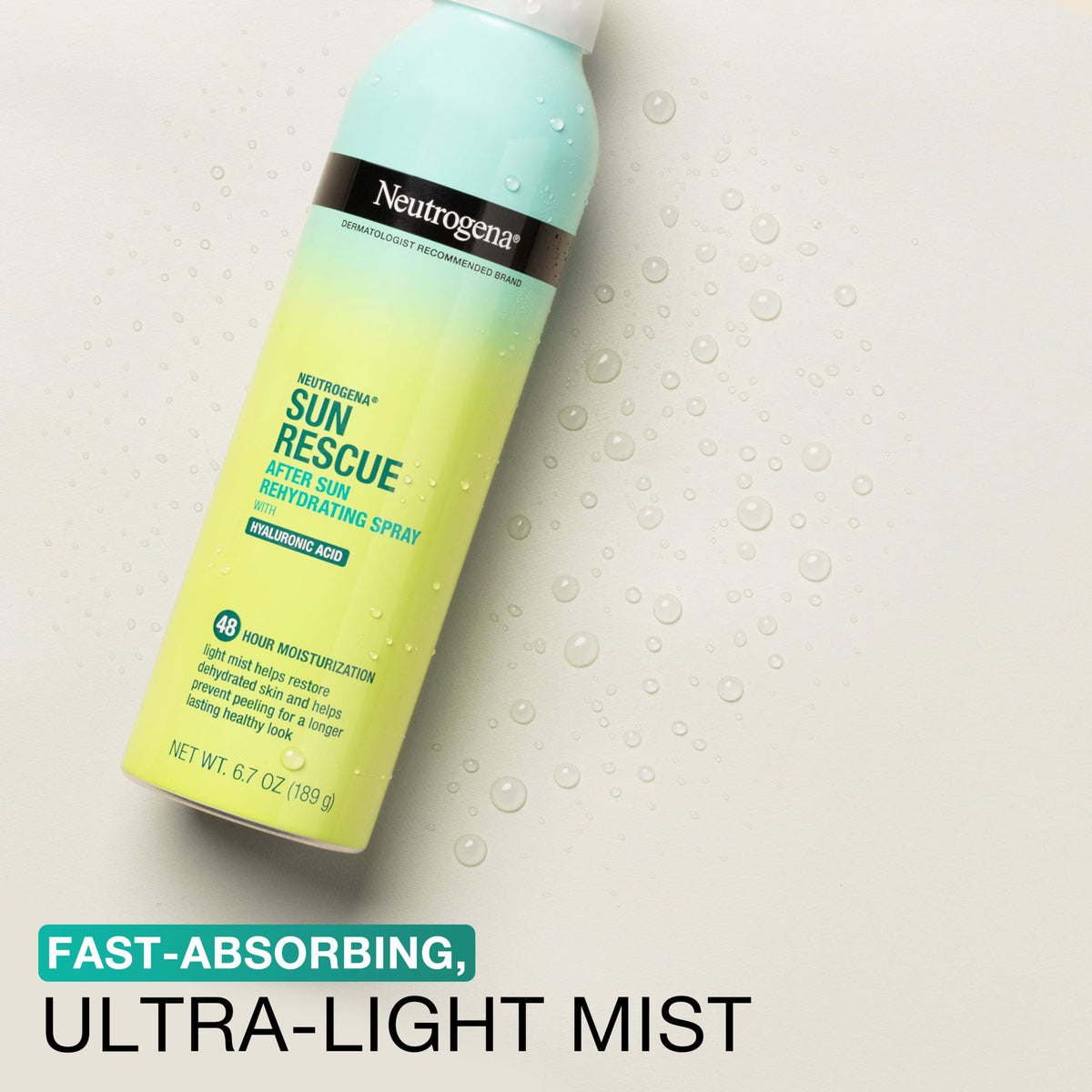 Détail du spray Neutrogena avec l'acide hyaluronique