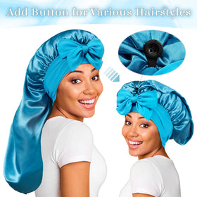 Détail du tissu en satin imitatif du bonnet ROYBENS
