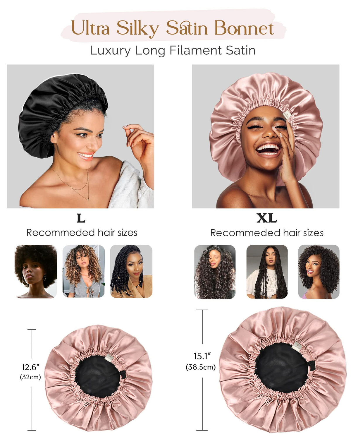 Détail du tissu satin du bonnet YANIBEST