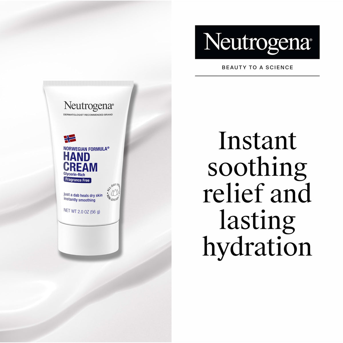 Détail du tube de crème pour les mains Neutrogena Formule Norvégienne