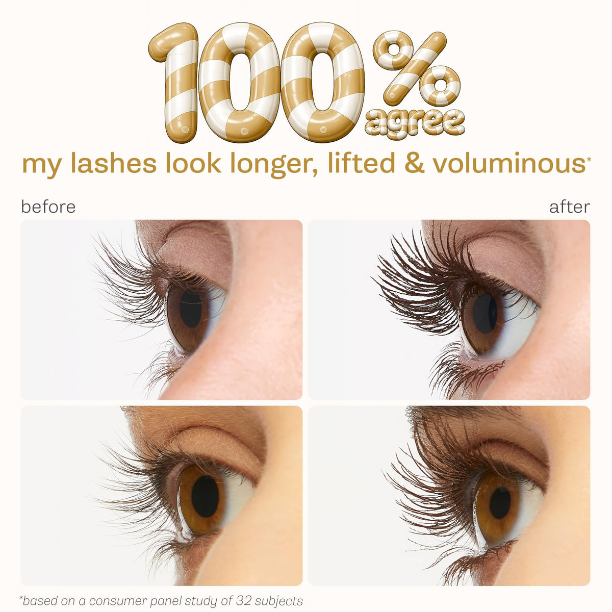 Détail du tube de mascara Tarte Tartelette XL couleur marron