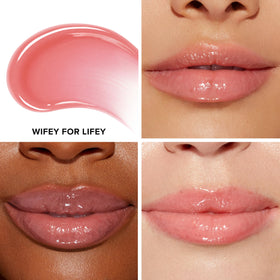 Détail du tube du gloss Too Faced Lip Injection Wifey For Lifey