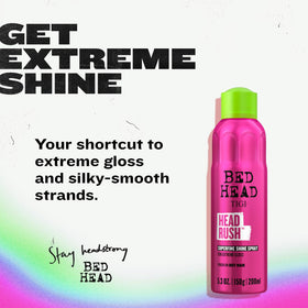 Détail du vaporisateur du spray brillant Bed Head Head Rush