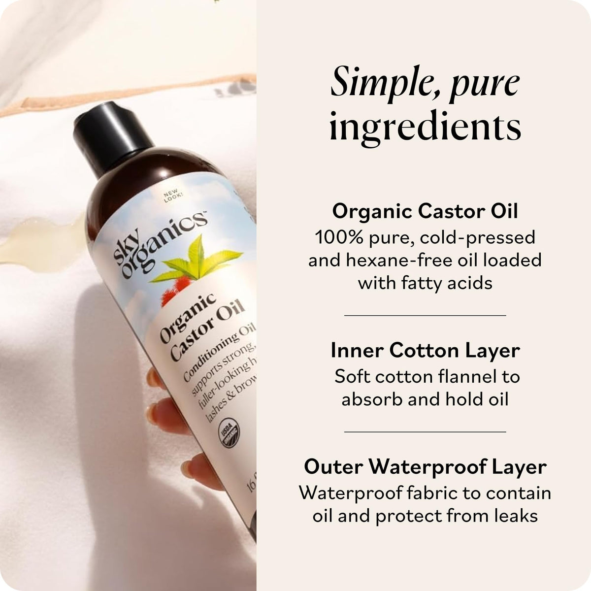Détail du wrap ajustable Sky Organics