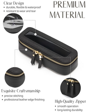Détail du zip de la trousse de maquillage Popvibe